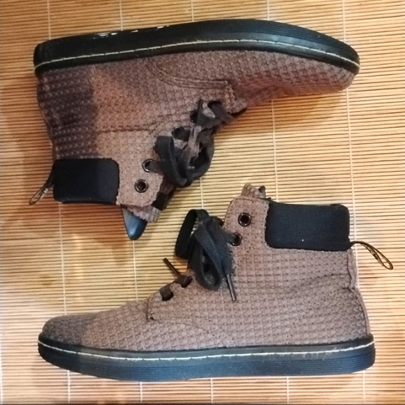 Dr Martens Maelly Olive Waffle Nylon Padded Collar Lace Up Ankle Boots UK4 / US6 - Picture 3 of 5